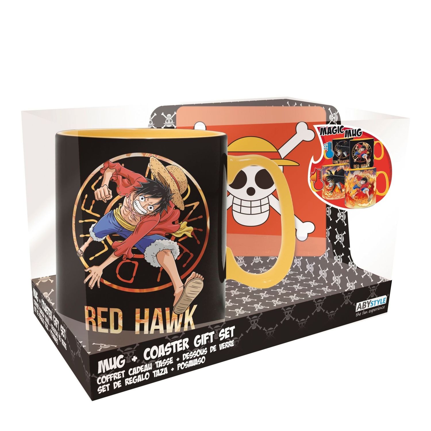 One Piece - Luffy/Sabo Magic Mug &amp; Coaster Set
