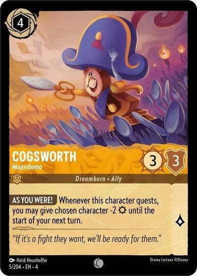 Cogsworth - Majordomo - 5/204 (Normal, Common)