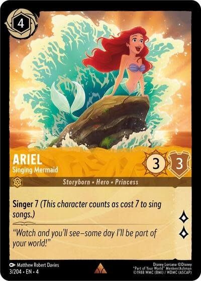 Ariel - Singing Mermaid - 3/204 (Normal, Rare)