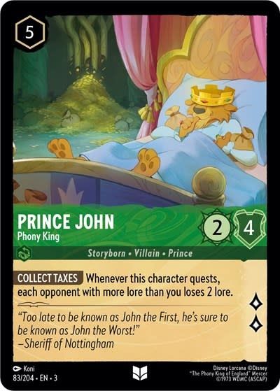 Prince John - Phony King - 83/204 (Normal, Uncommon)