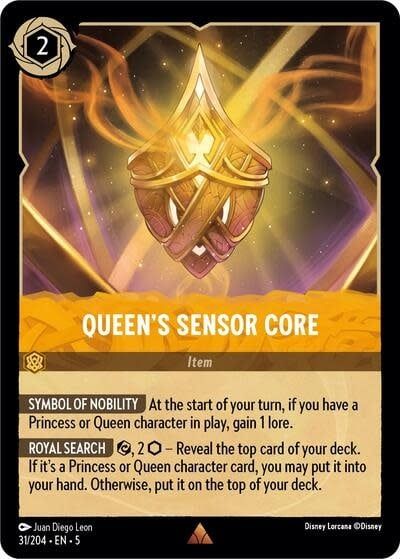 Queen&#39;s Sensor Core - 31/204 (Cold Foil, Rare)
