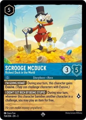 Scrooge McDuck - Richest Duck in the World - 154/204 (Normal, Super Rare)