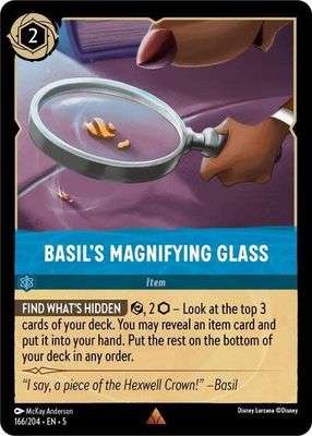 Basil&#39;s Magnifying Glass - 166/204 (Normal, Rare)