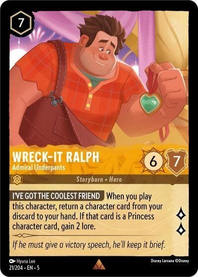Wreck-It Ralph - Admiral Underpants - 21/204 (Normal, Rare)