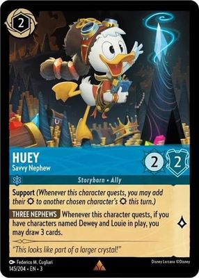 Huey - Savvy Nephew - 145/204 (Normal, Rare)