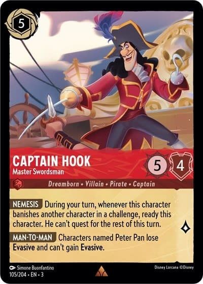 Captain Hook - Master Swordsman - 105/204 (Normal, Rare)