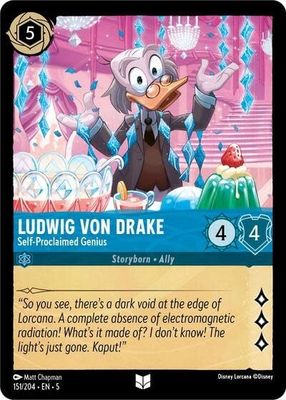 Ludwig Von Drake - Self-Proclaimed Genius - 151/204 (Normal, Uncommon)