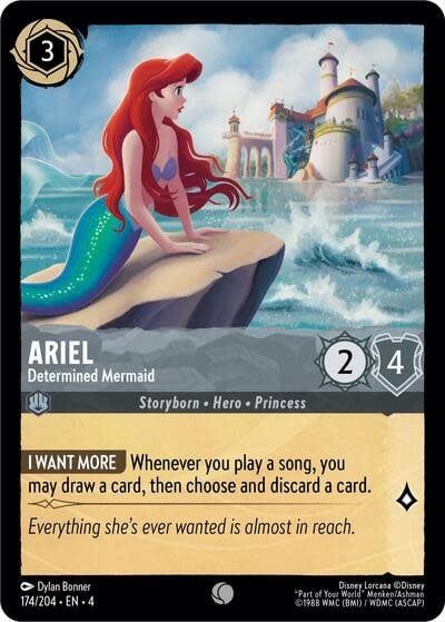 Ariel - Determined Mermaid - 174/204 (Normal, Common)