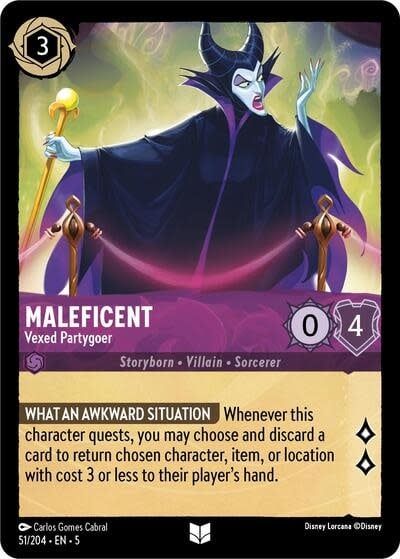 Maleficent - Vexed Partygoer - 51/204 (Cold Foil, Uncommon)