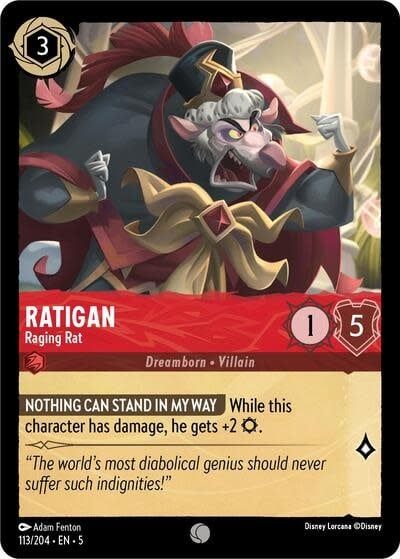 Ratigan - Raging Rat - 113/204 (Normal, Common)