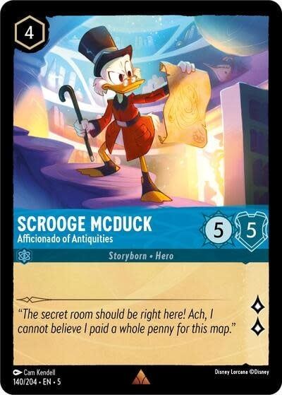 Scrooge McDuck - Afficionado of Antiquities - 140/204 (Normal, Rare)