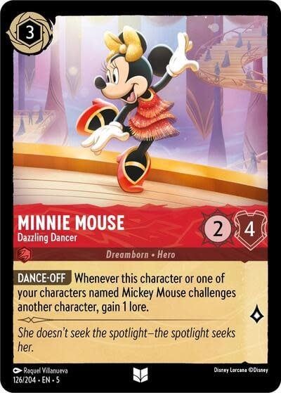 Minnie Mouse - Dazzling Dancer - 126/204 (Normal, Uncommon)