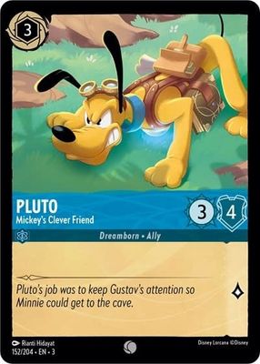 Pluto - Mickey&#39;s Clever Friend - 152/204 (Normal, Common)