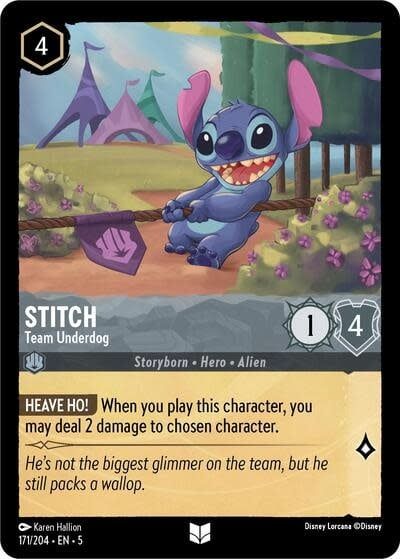 Stitch - Team Underdog - 171/204 (Normal, Uncommon)