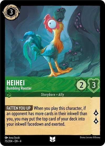 Heihei - Bumbling Rooster - 75/204 (Normal, Uncommon)