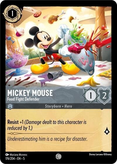 Mickey Mouse - Food Fight Defender - 176/204 (Normal, Common)