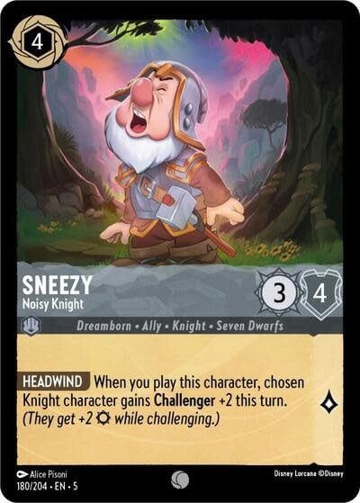 Sneezy - Noisy Knight - 180/204 (Normal, Common)