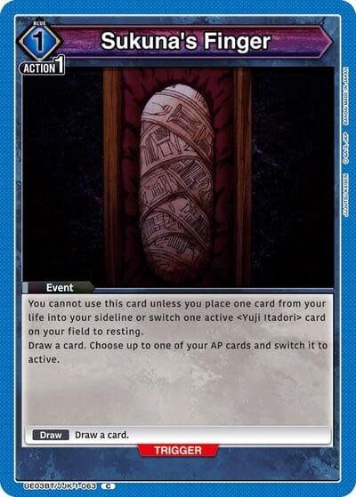 Sukuna&#39;s Finger - UE03BT/JJK-1-063 (Normal, Common)
