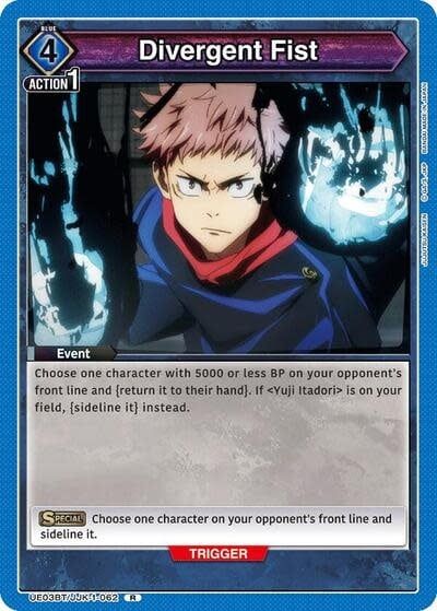 Divergent Fist - UE03BT/JJK-1-062 (Foil, Rare)