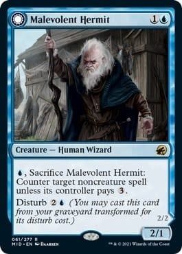 Malevolent Hermit - 61 (Foil, R) (MID)