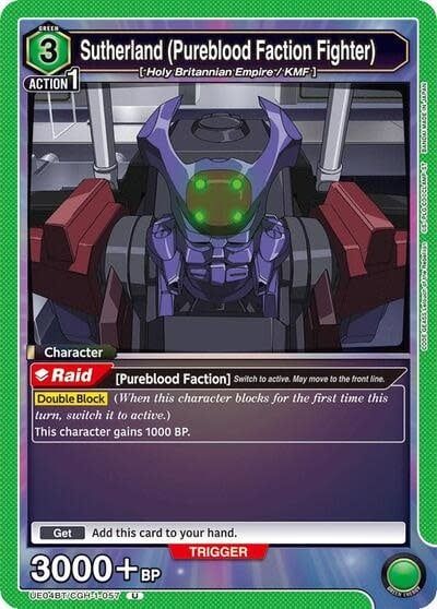 Sutherland (Pureblood Faction Fighter) - UE04BT/CGH-1-057 (Normal, Uncommon)