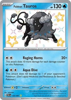 Paldean Tauros - 120/091 - 120/091 (Holofoil, Shiny Rare)