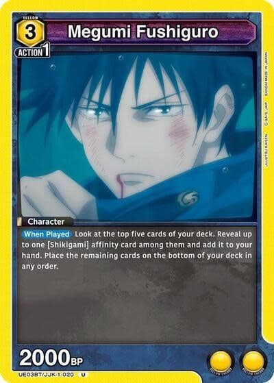 Megumi Fushiguro (020) - UE03BT/JJK-1-020 (Normal, Uncommon)