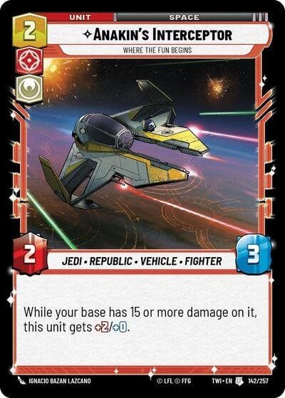 Anakin&#39;s Interceptor - Where the Fun Begins - 142/257 (Normal, Uncommon)