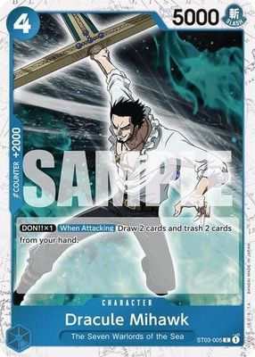 Dracule Mihawk (ST03-005) (Jolly Roger Foil) (Foil, C)