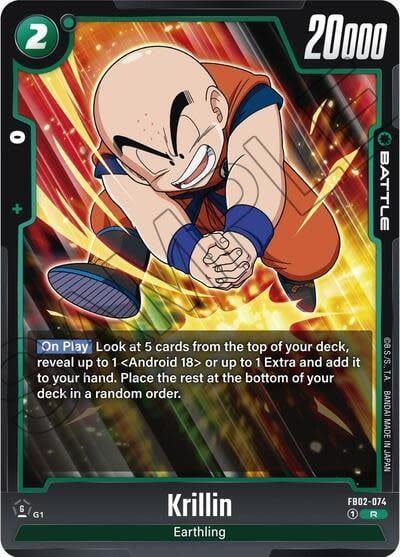 Krillin - FB02-074 (Holofoil, Rare)