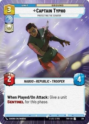 Captain Typho - Protecting the Senator (Hyperspace) - 319 (Normal, Uncommon)