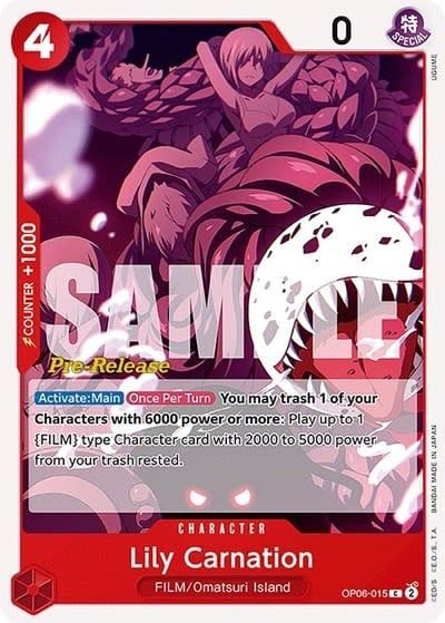 Lily Carnation (Pre-Release Event) - OP06-015 (Normal, C)