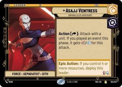 Asajj Ventress - Unparalleled Adversary - 014/257 (Normal, Rare)