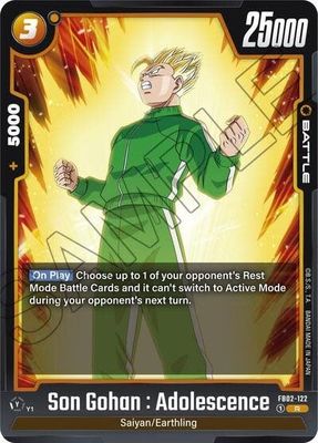 Son Gohan : Adolescence - FB02-122 (Holofoil, Rare)
