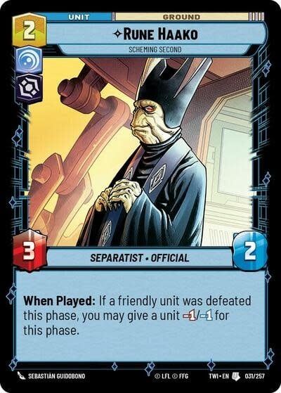 Rune Haako - Scheming Second - 031/257 (Normal, Uncommon)