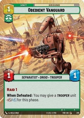 Obedient Vanguard (Hyperspace) - 375 (Foil, Common)