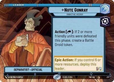 Nute Gunray - Vindictive Viceroy (Hyperspace) - 277 (Normal, Common)