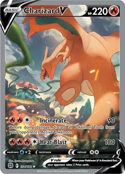 Charizard V (Alternate Full Art) - 154/172 (Holofoil, Ultra Rare) (LP)