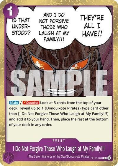 I Do Not Forgive Those Who Laugh at My Family!!! - OP10-078 (Foil, R)