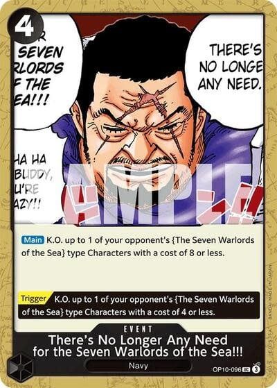 There&#39;s No Longer Any Need for the Seven Warlords of the Sea!!! - OP10-096 (Normal, UC)