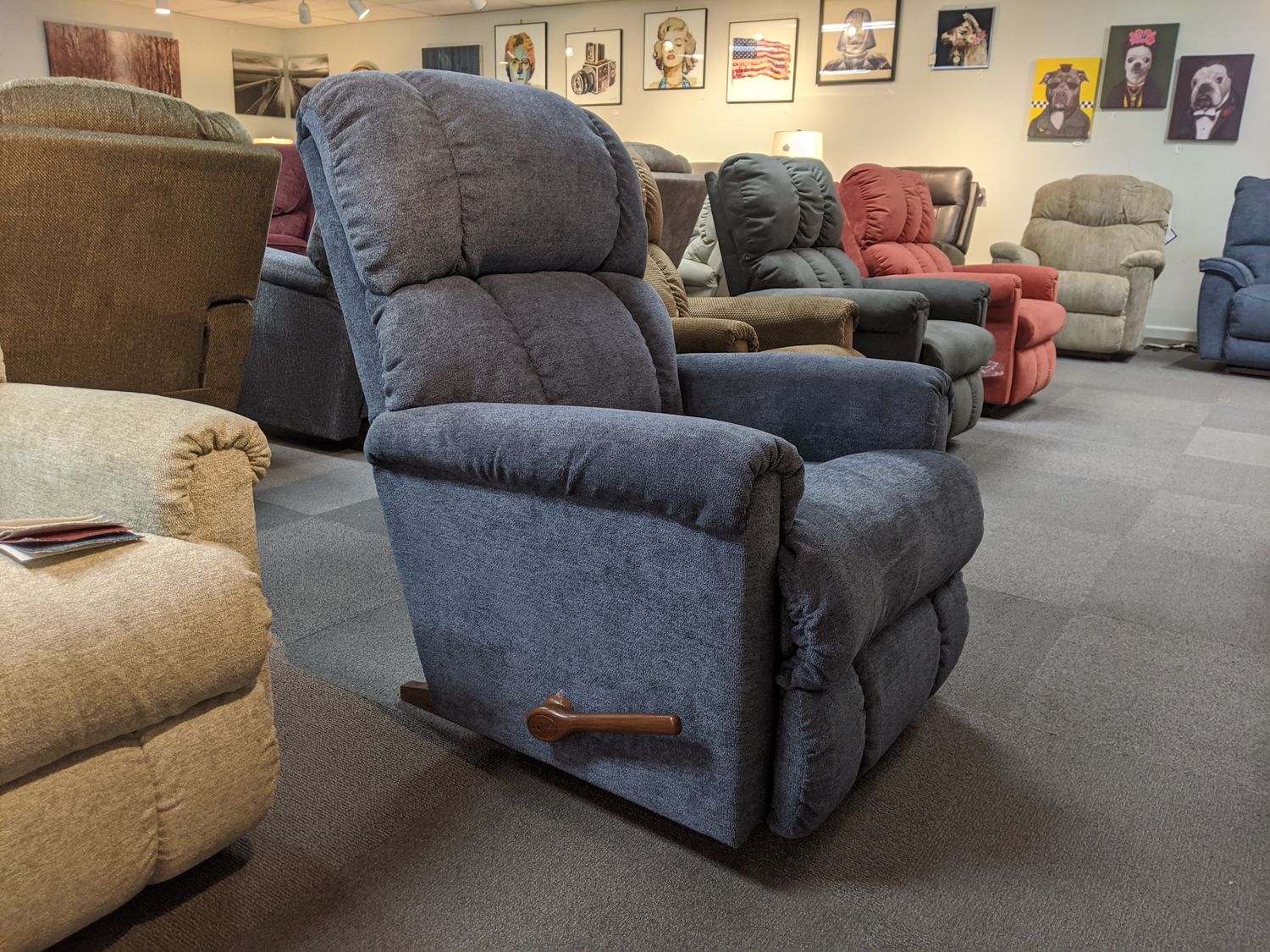 Pinnacle Rocking Recliner I-Halifax Denim