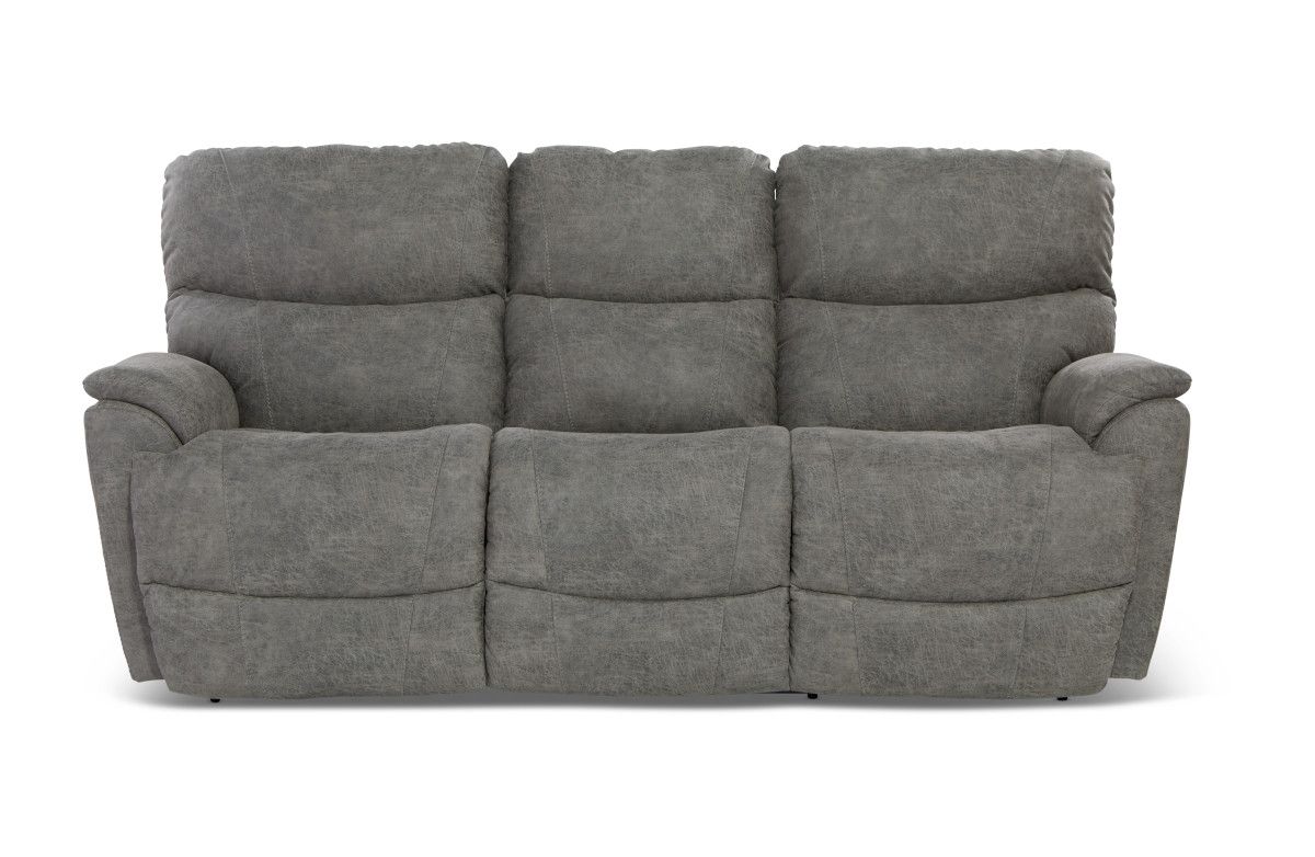 Trouper Power Reclining Sofa w/ Headrest &amp; Lumbar I-Northwest Charcoal Dual RW