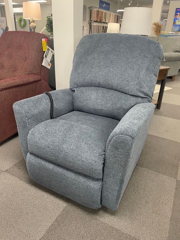 Jean Bronze Power Lift Recliner I-Halifax Denim
