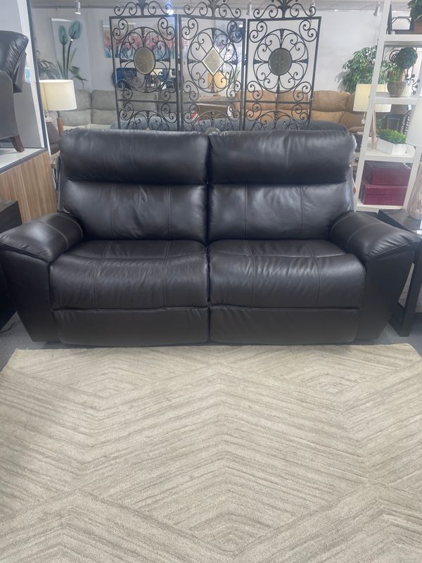 Roman Power Reclining 2-seat Sofa w/ Headrest &amp; Lumbar Prestige Chocolate Dual RW