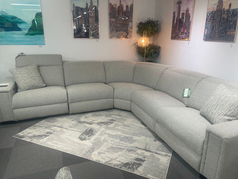 Armitage 5 Peice Power Reclining  Sectional Gellar Granite
