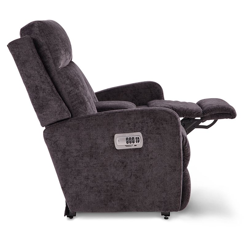 Finley Power Wall Reclining Loveseat w/ Headrest &amp; Lumbar Helix Storm Dual RW