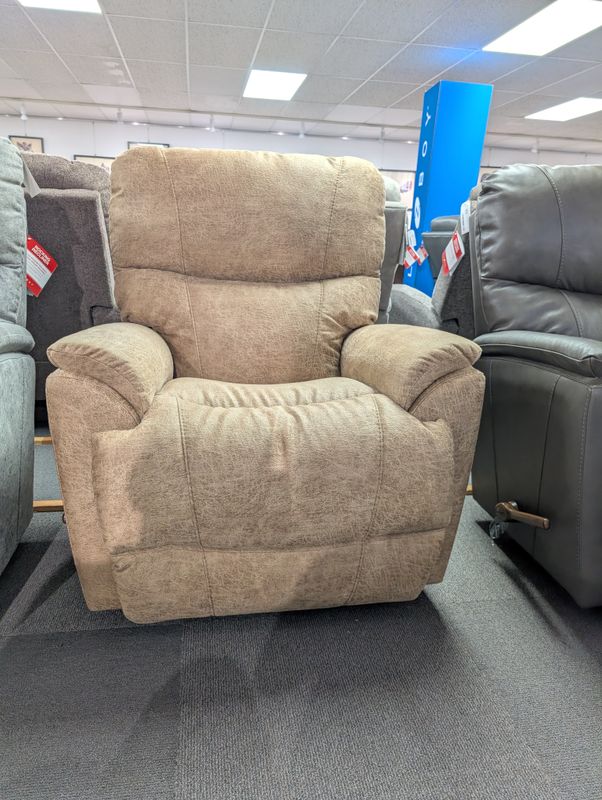 Trouper Power Rocking Recliner w/ Headrest &amp; Lumbar I-Northwest Camel