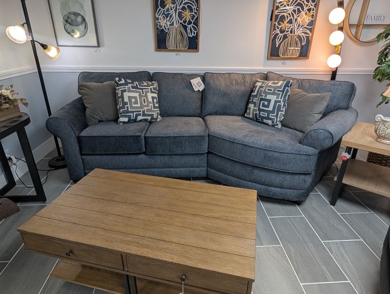 Brantley 2 Piece Sectional RAF Cuddler Superbad Livid Frame &amp; Cushion upgrade