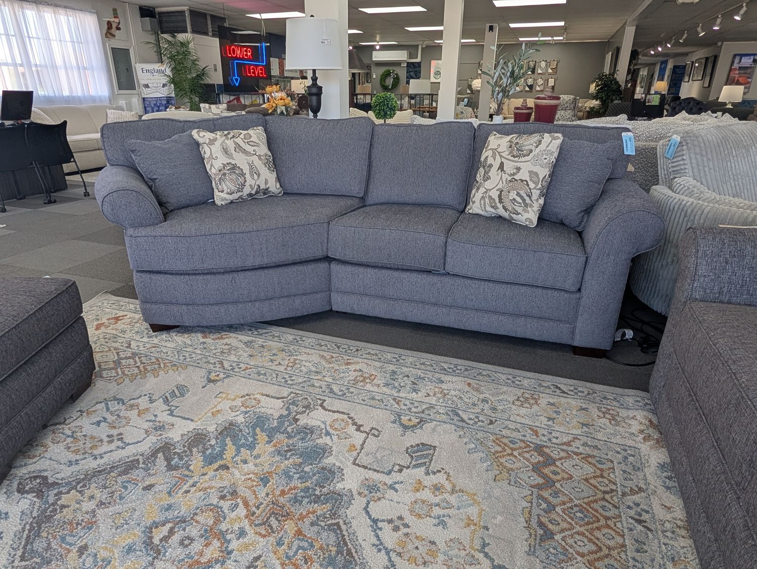 Brantley LAF Cuddler RAF Loveseat Griffin Denim FK