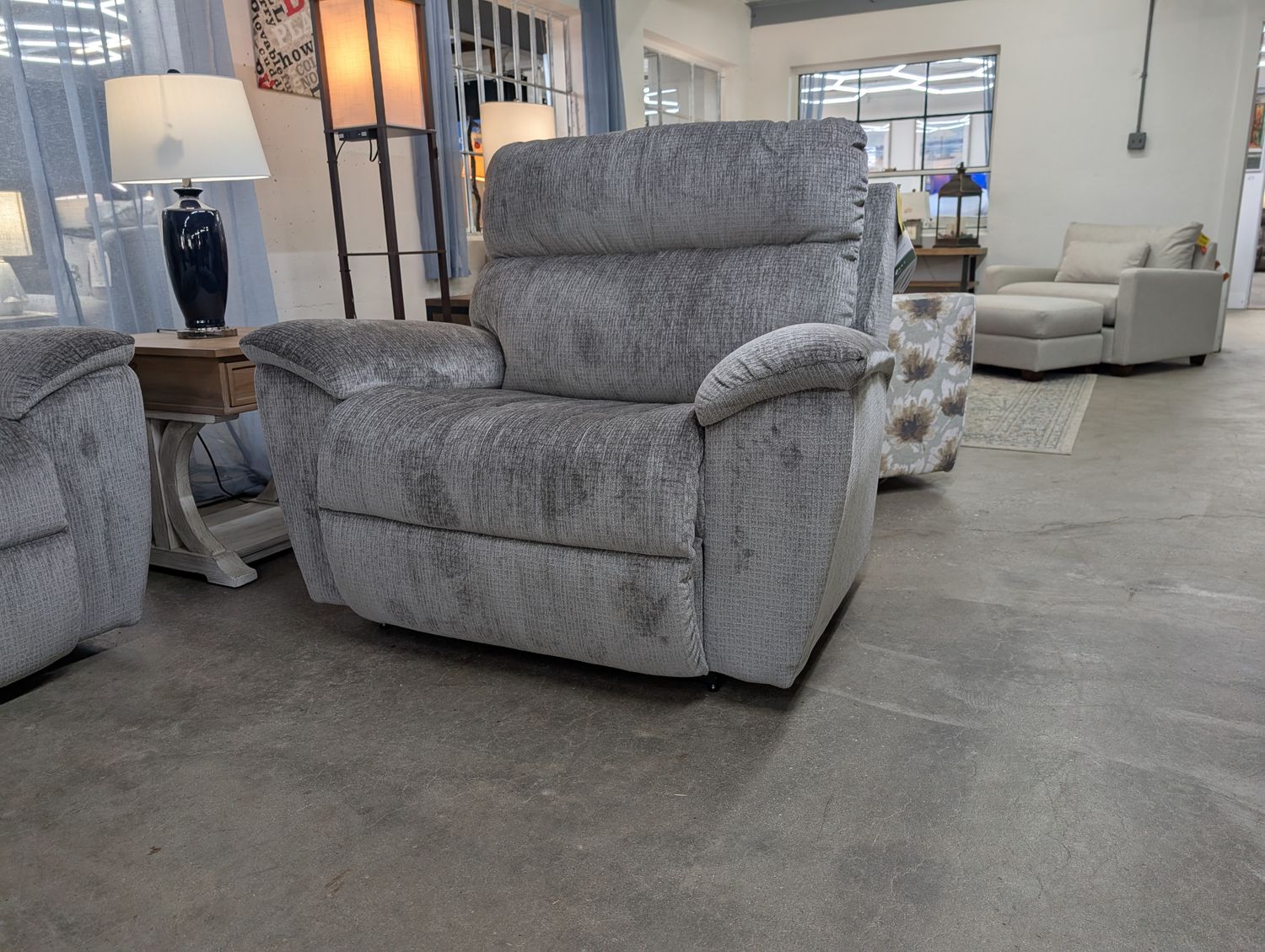 Roman Reclining Chair and A Half Sha-na-na Grey DISCO